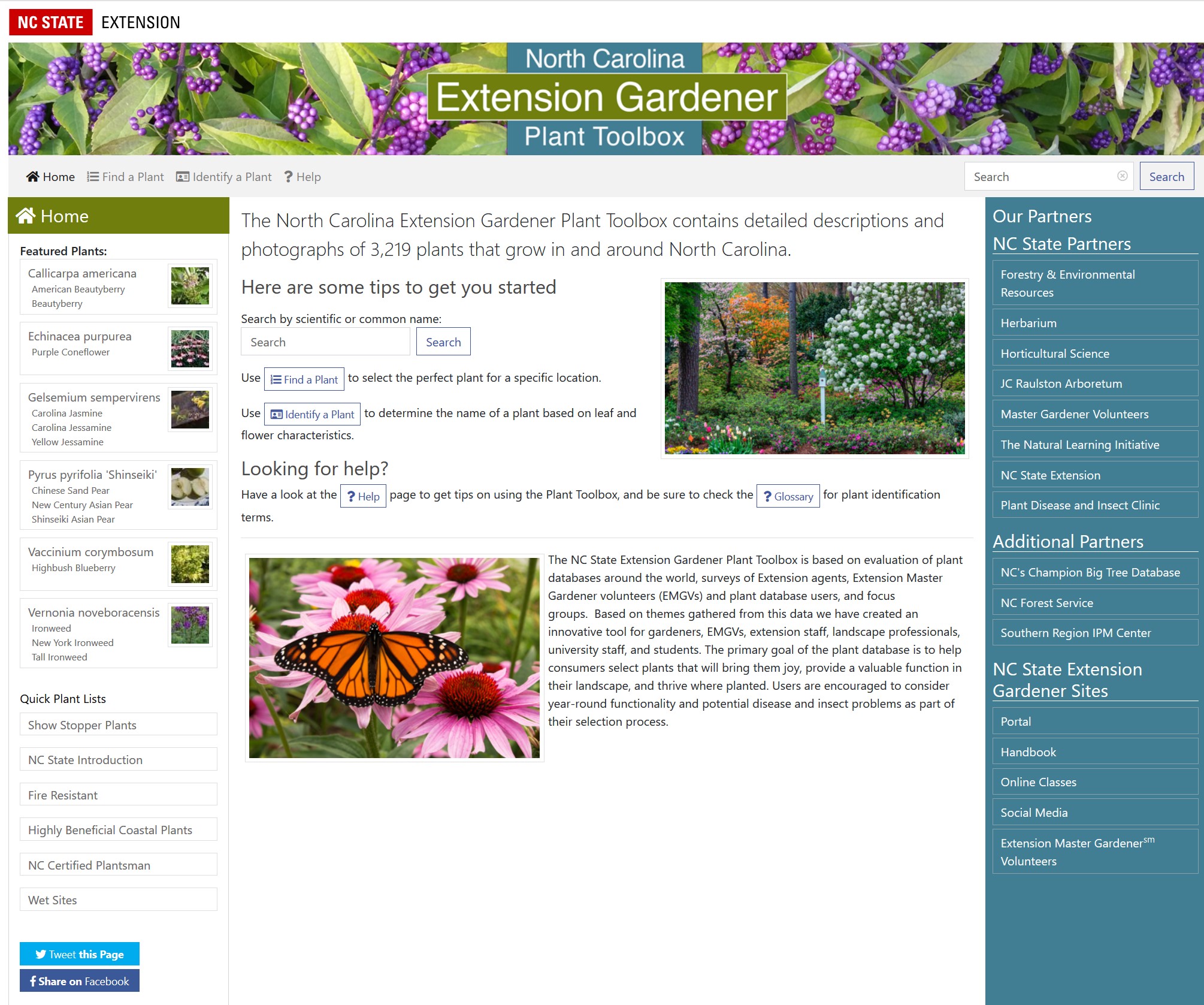 Home page for Plant Toolbox