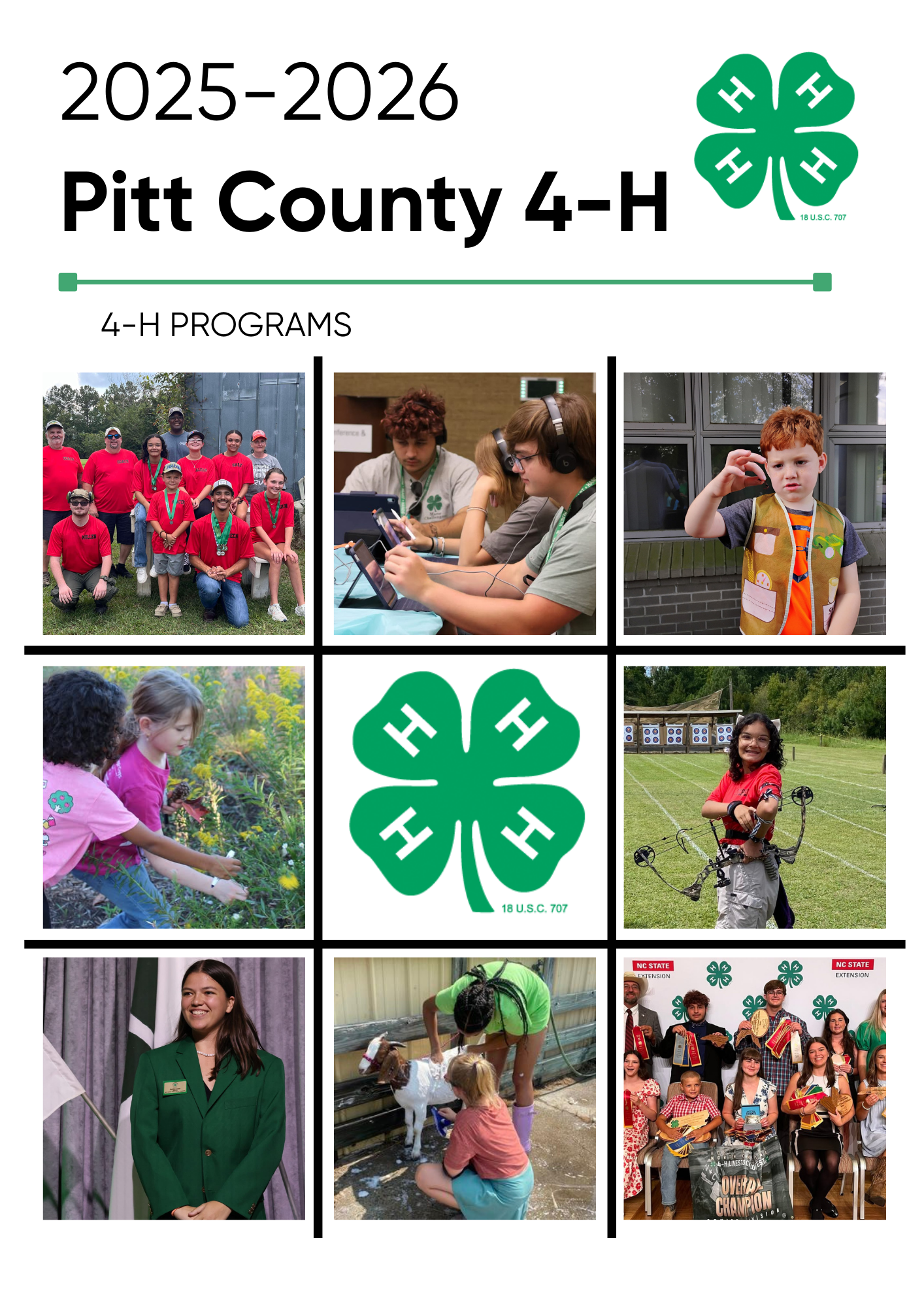 2025-2026 Pitt County 4-H Programs